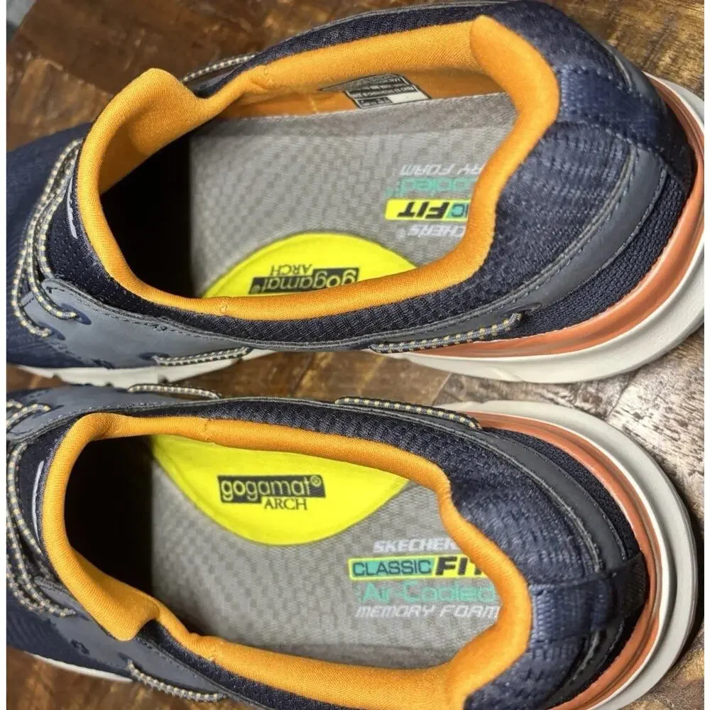 SKECHERS NEW Men's Blue Delson 3.0 Roth Bungee Slip-Ins Boat Shoes Size 13